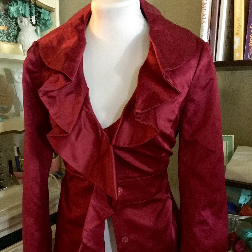 White House Black Market Satin Silk EUC jacket